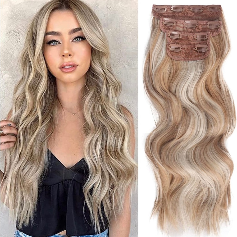 20 inch 4 pieces 11 clips thick hairpieces extension